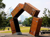 recycled art shipping container sculpture