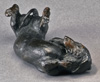 Joy Beckner canine sculpture in bronze