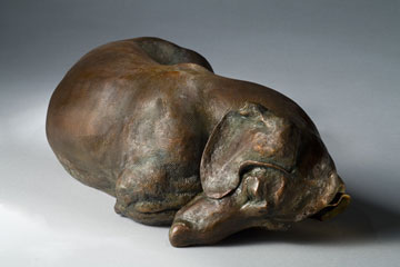 Joy Beckner fine bronze sculpture of canines