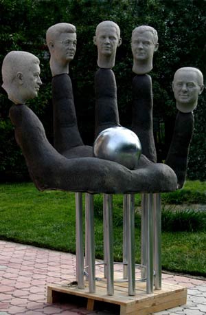 Nicolai Shmatko Peace 
Express sculpture