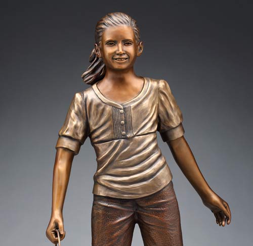figurative sculpture in bronze by Anita Watts