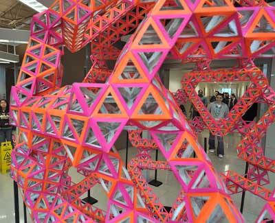 Dan Suttin geometric paper sculpture Big Ball