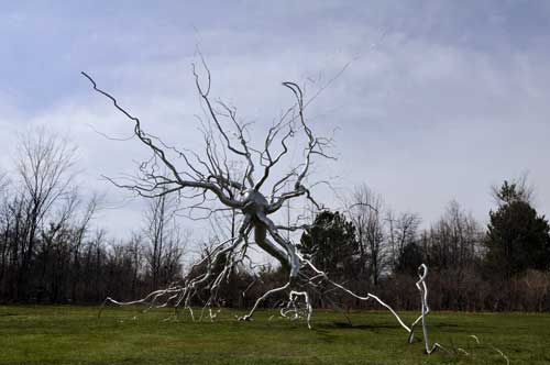 Roxy Paine sculpture at Frederik Meijer Gardens & Sculpture Park
