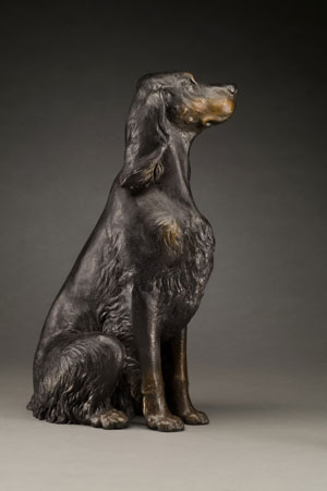 Gordon Setter Sculpture in bronze by Joy Beckner