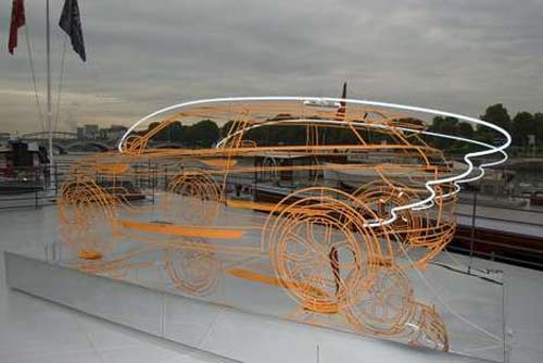 Range Rover Evoque wire sculpture