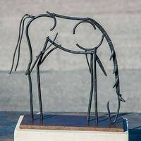 Grazing, Steel Wire Drawing by Mark Carroll - search and link Sculpture with SculptSite.com