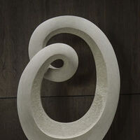 Inverted Mobius Limestone by Mark Carroll - search and link Sculpture with SculptSite.com