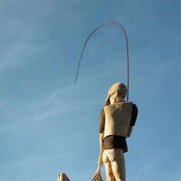 Fly Fisherman by Larry Lefner - search and link Sculpture with SculptSite.com