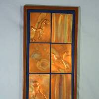 8 piece Copper Tiles by Barry W. Sheehan - search and link Sculpture with SculptSite.com