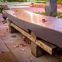 Granite Wood Bench III by Gilbert Boro - search and link Sculpture with SculptSite.com