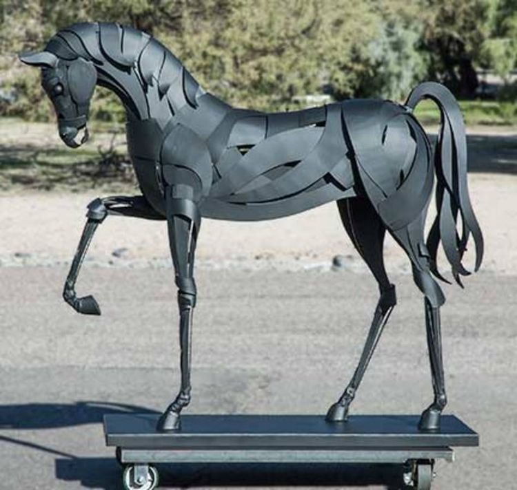 Black Stallion 2 by Mark Carroll - search and link Sculpture with SculptSite.com