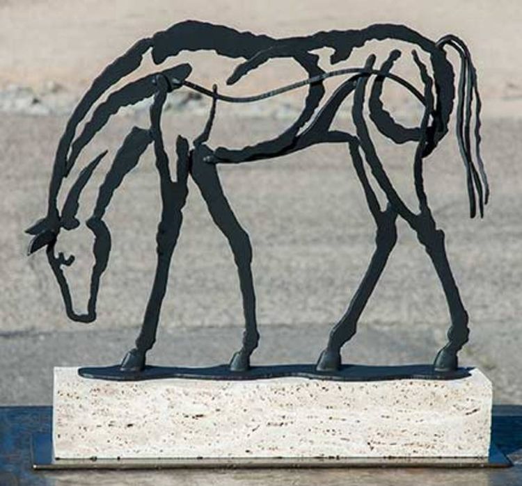 Grazing, Steel Drawing by Mark Carroll - search and link Sculpture with SculptSite.com
