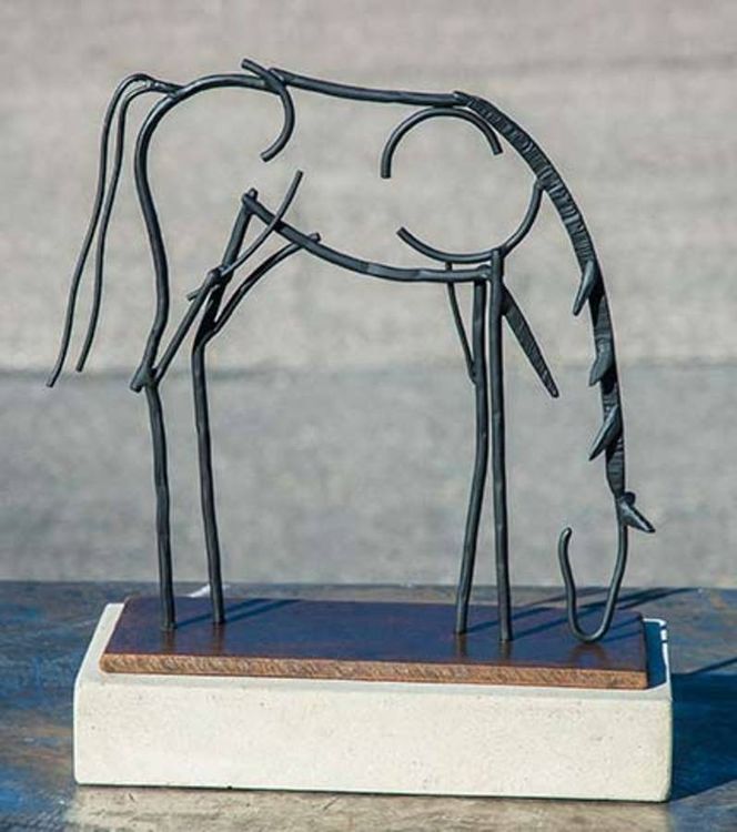 Grazing, Steel Wire Drawing by Mark Carroll - search and link Sculpture with SculptSite.com