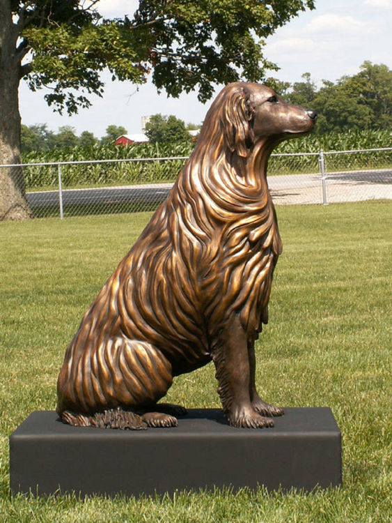 Bo - Golden Retriever Dog by Anita Watts - search and link Sculpture with SculptSite.com