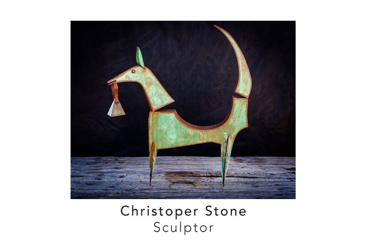 Green dog by Christopher Stone - search and link Sculpture with SculptSite.com