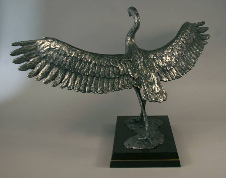 Wildlife Heron Hank by Edd Hayes - search and link Sculpture with SculptSite.com