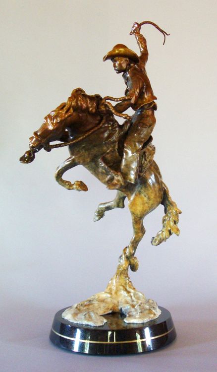 Western - Pete and the Outlaw (PF) by Edd Hayes - search and link Sculpture with SculptSite.com