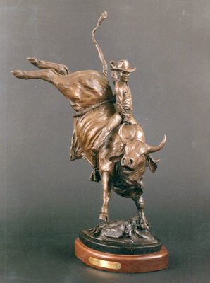 Legends of Rodeo - Harry Tompkins, Riding with Style by Edd Hayes - search and link Sculpture with SculptSite.com