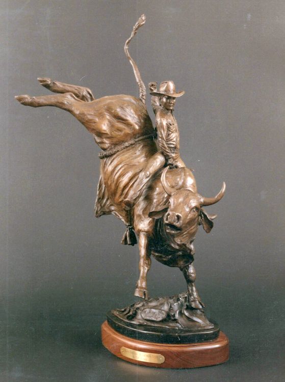 Legends of Rodeo - Harry Tompkins, Riding with Style by Edd Hayes - search and link Sculpture with SculptSite.com