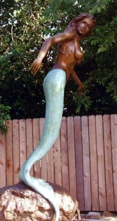Mermaids - Vision in the Mist (Monumental size) by Edd Hayes - search and link Sculpture with SculptSite.com