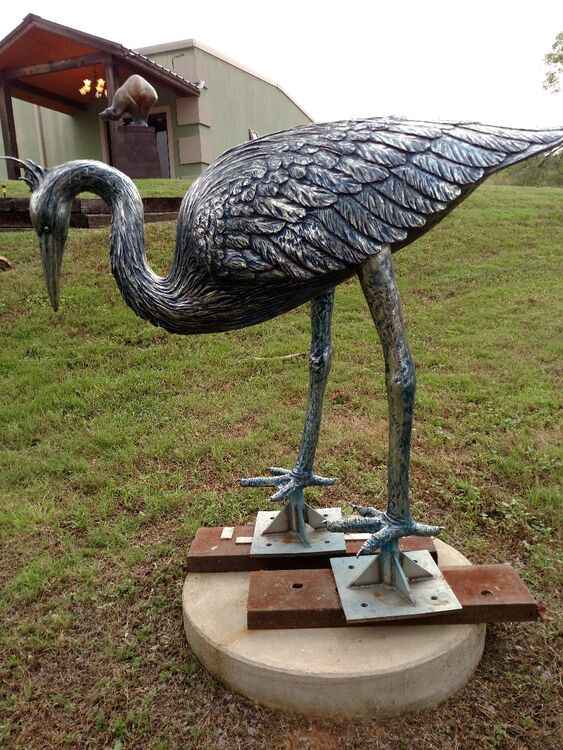 Monuments - Heron Spring by Edd Hayes - search and link Sculpture with SculptSite.com