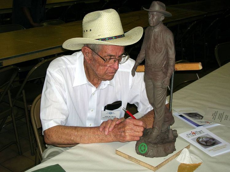 Texas Rangers Legends, Capt. John Wood by Edd Hayes - search and link Sculpture with SculptSite.com