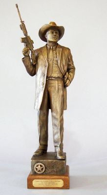Texas Rangers legends, Capt. Clete Buckaloo by Edd Hayes - search and link Sculpture with SculptSite.com