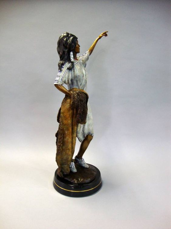 Western - Shenandoah, Beautiful Daughter of the Stars by Edd Hayes - search and link Sculpture with SculptSite.com