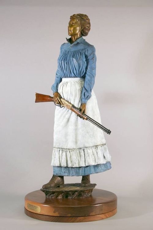 Western - Undaunted Courage, Spirit of the Pioneer Woman by Edd Hayes - search and link Sculpture with SculptSite.com