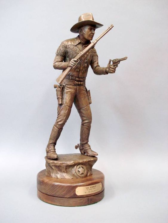 Western - Joe Bowman, The Straight Shooter by Edd Hayes - search and link Sculpture with SculptSite.com