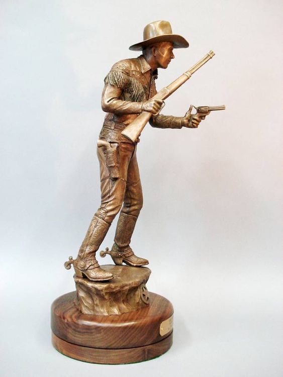 Western - Joe Bowman, The Straight Shooter by Edd Hayes - search and link Sculpture with SculptSite.com