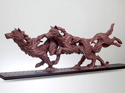 Spirit of the Pack by Robert Eccleston - search and link Sculpture with SculptSite.com