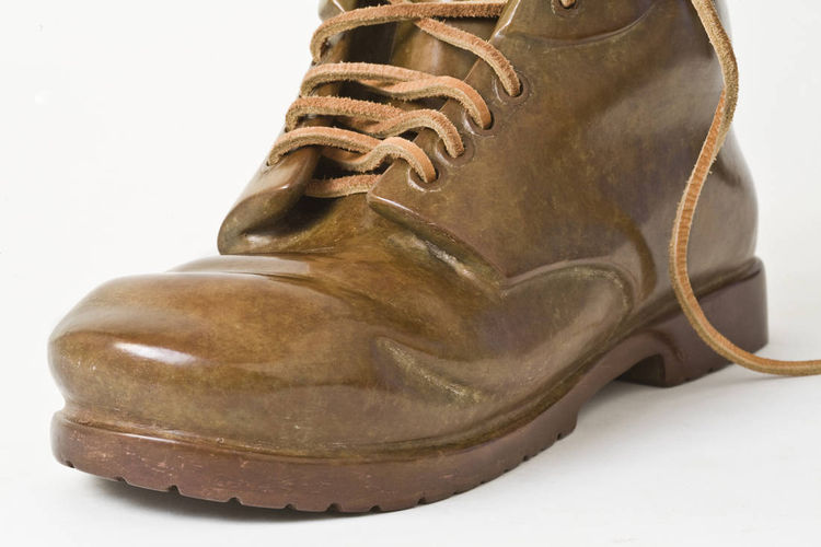 work boot bronze by Robin Antar - search and link Sculpture with SculptSite.com