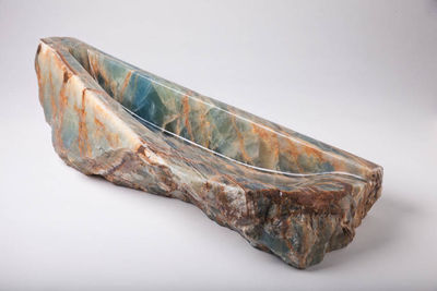Blue Onyx Bowls by Robin Antar - search and link Sculpture with SculptSite.com