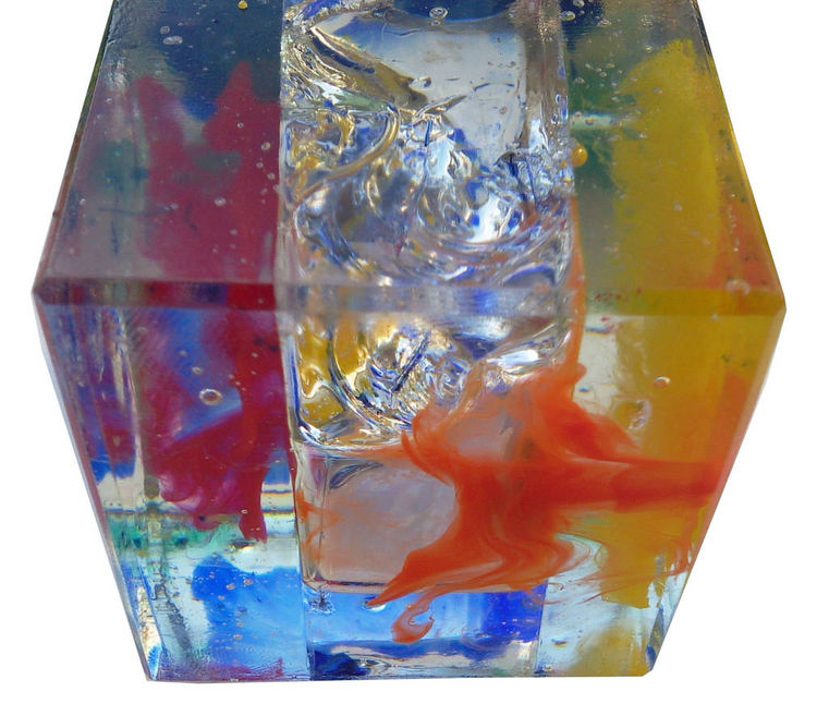 Magic cube 1 ( resin Art ) by Albert Roos - search and link Sculpture with SculptSite.com