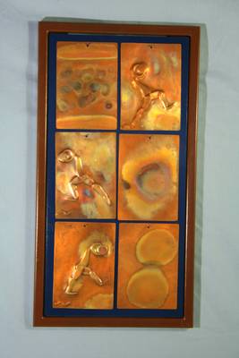 6 piece Copper Tiles by Barry W. Sheehan - search and link Sculpture with SculptSite.com