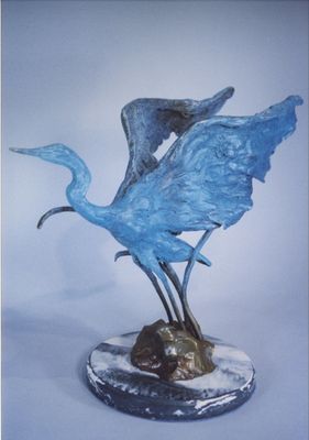 Blue Wing by Bill Batic - search and link Sculpture with SculptSite.com