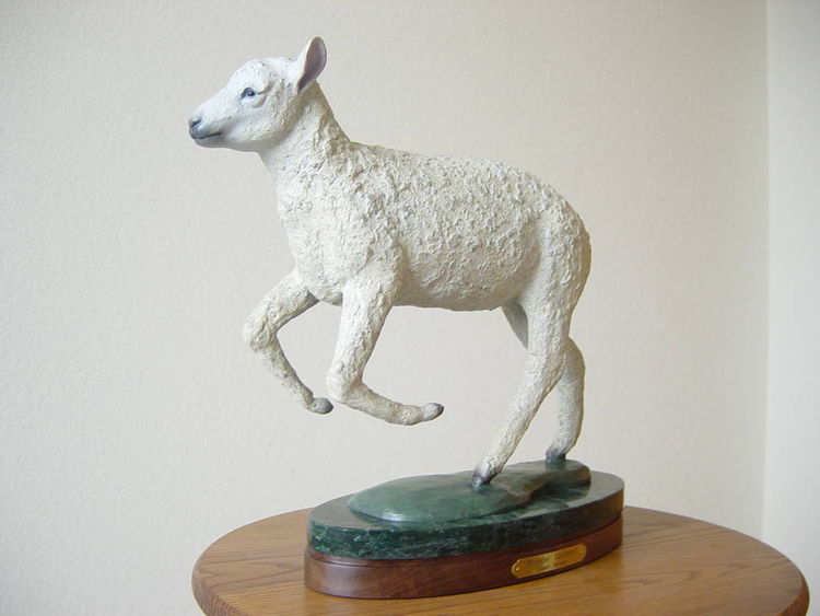 Rompin Lambkin TS by Dawn Weimer - search and link Sculpture with SculptSite.com
