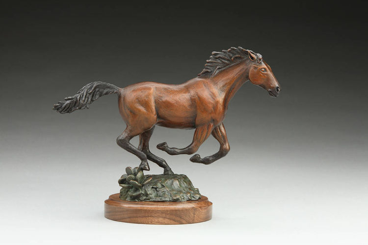 Mustang Morning by Deb Jenkins - search and link Sculpture with SculptSite.com