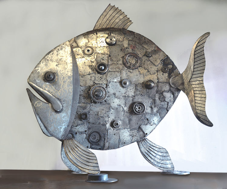 Celestial Fish by Donald Gialanella - search and link Sculpture with SculptSite.com