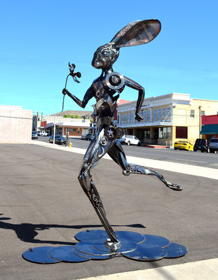 Running Hare by Donald Gialanella - search and link Sculpture with SculptSite.com