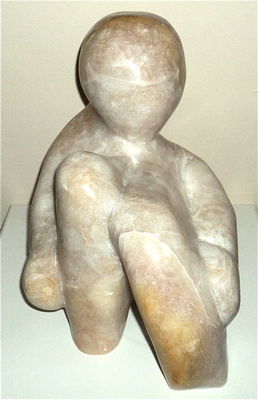Sitting Man by Debora Solomon - search and link Sculpture with SculptSite.com