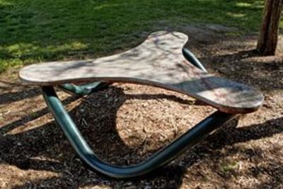 Helix Bench II (Granite) by Gilbert Boro - search and link Sculpture with SculptSite.com