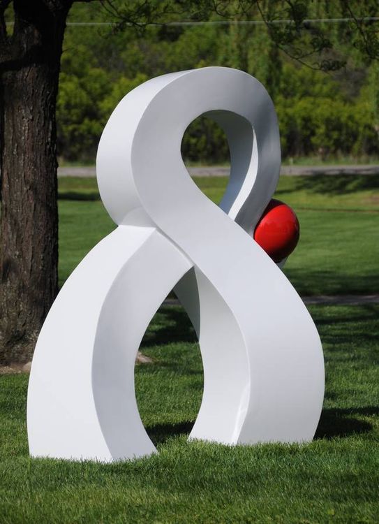 ...and one red dot. by Greg Londrigan - search and link Sculpture with SculptSite.com