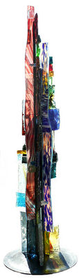 Glass Tower 1 by Jean Jacques Duval - search and link Sculpture with SculptSite.com