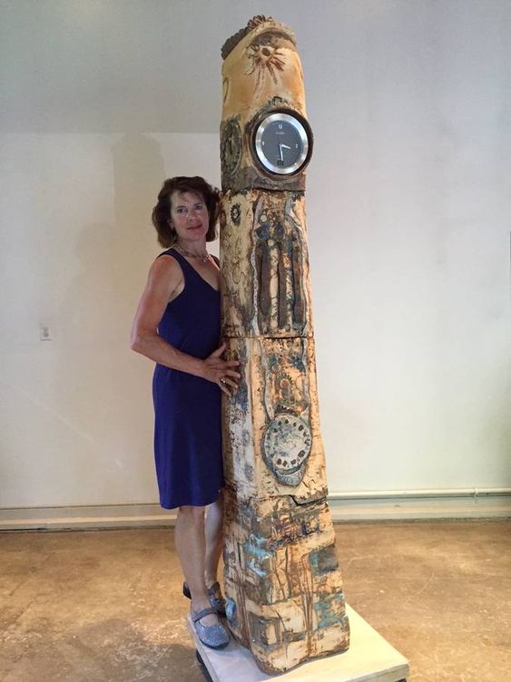 Grandfather Clock by Carol Fleming - search and link Sculpture with SculptSite.com