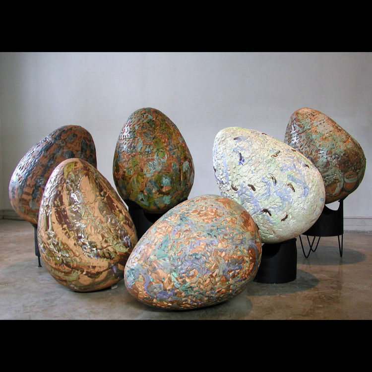 Eggs by Carol Fleming - search and link Sculpture with SculptSite.com