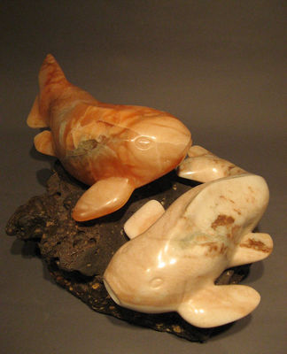 A Couple of Koi by Kim Mosley - search and link Sculpture with SculptSite.com