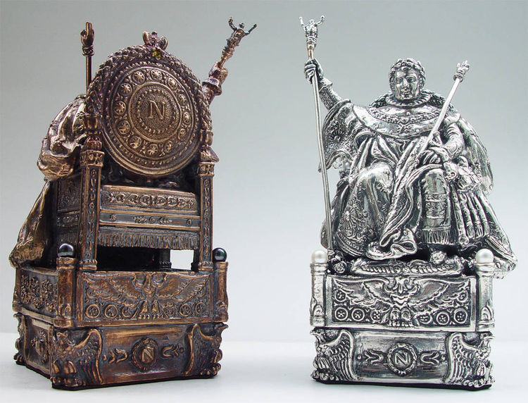Tigrani Napoleon silver chess set by Tigran Sarkisyan - search and link Sculpture with SculptSite.com